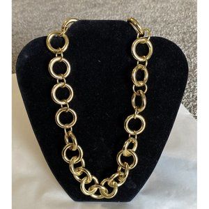 J Crew Chunky Chain Necklace Statement Goldtone Large Links